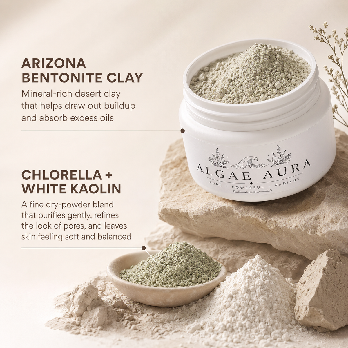 Emerald Chlorella Algae Clay Mask
