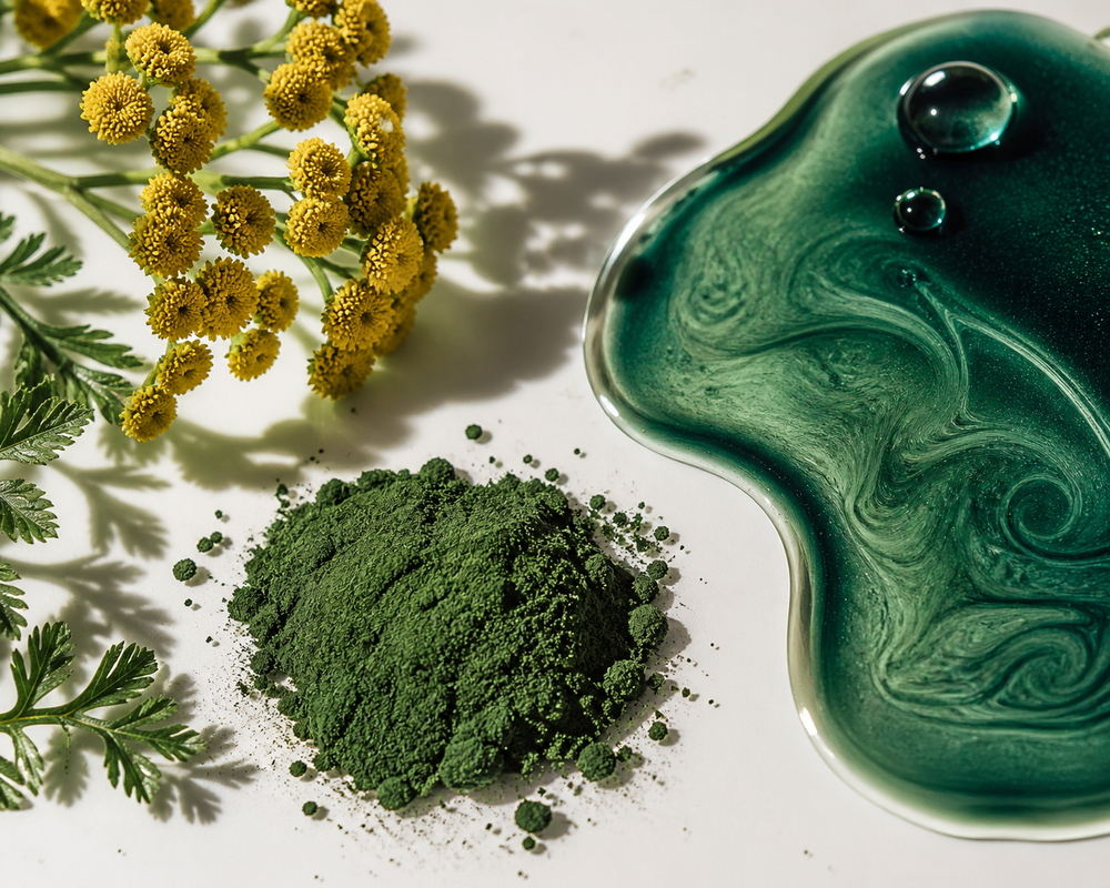 Blue Tansy and Chlorella botanical extracts