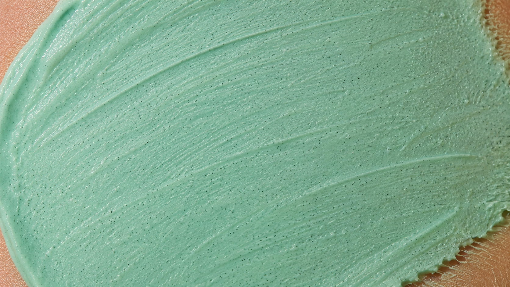 A close-up of the Chlorella Algae Clay Mask, freshly mixed